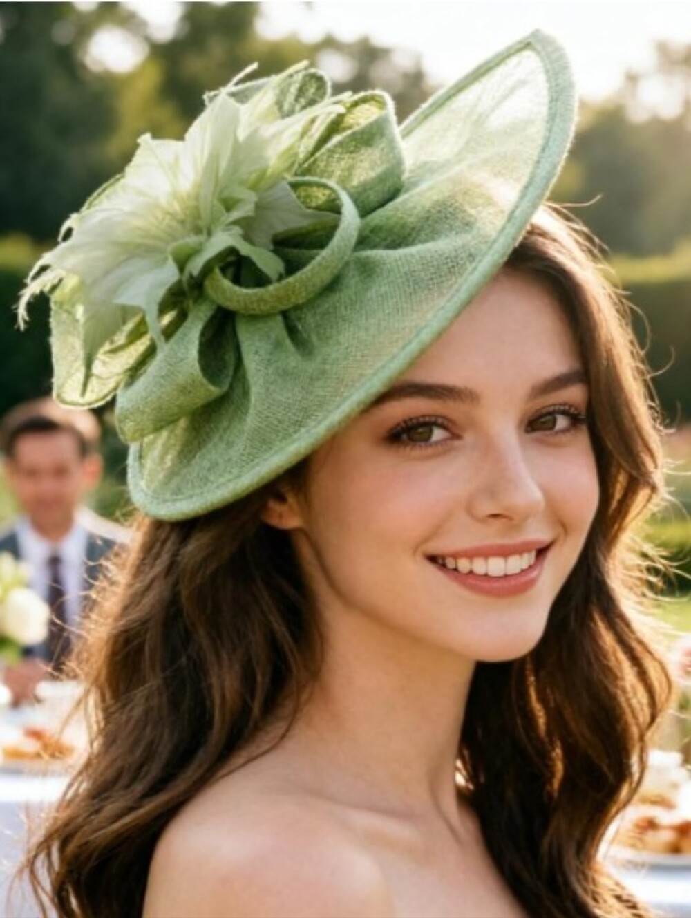 NEW! Elegant Sage/Moss Green Kentucky Derby Hat